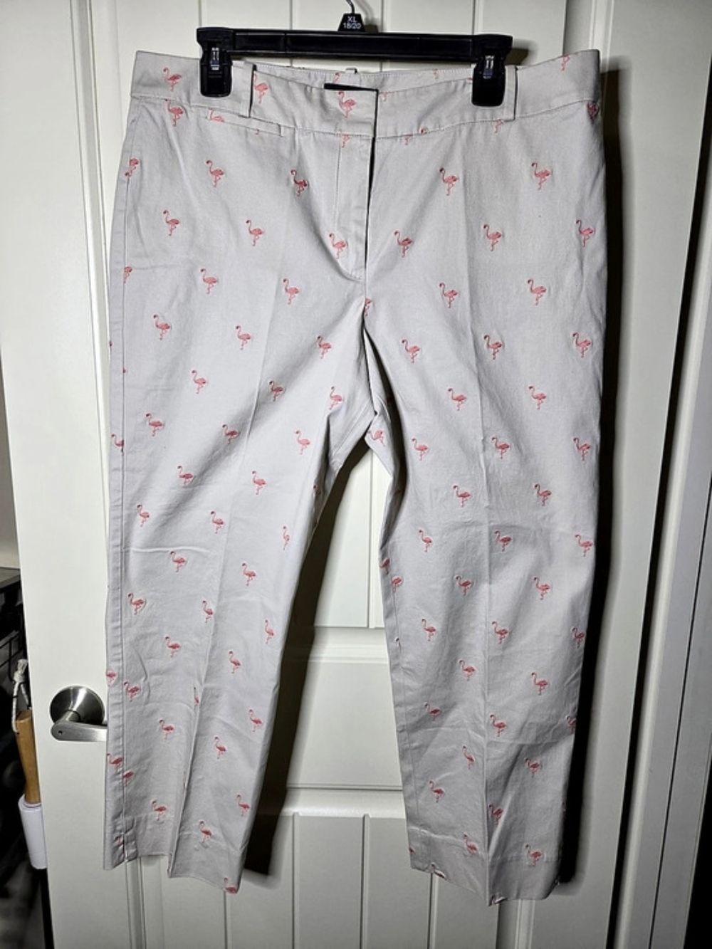 009 Talbots Signature Flamingo Print Pants Straight Leg Pants Size 14